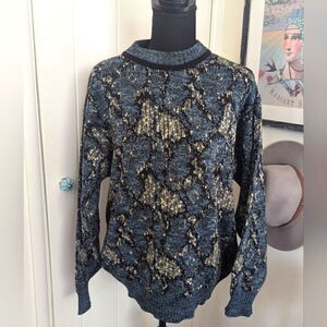 VTG Colore Italia Italy Sweater M Eclectic Grandpa Granny Chic Cozycore Carlton